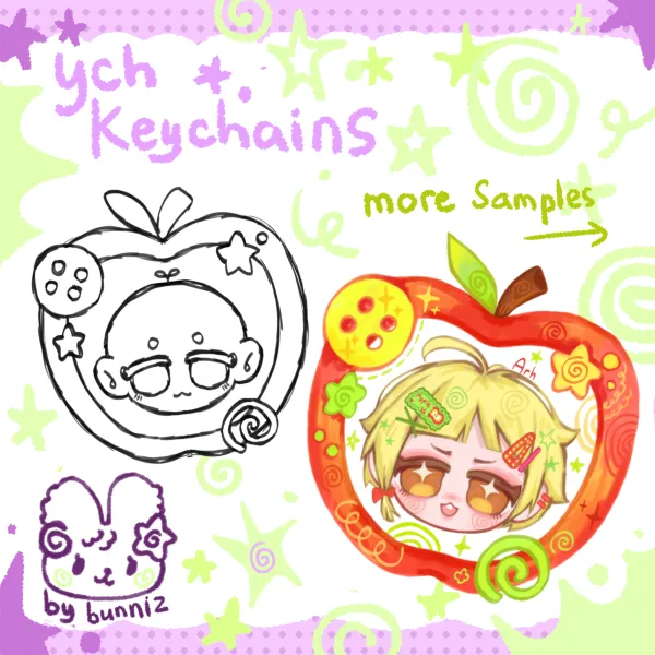 Apple - 6cm YCH Keychain⋆˚✿˖°