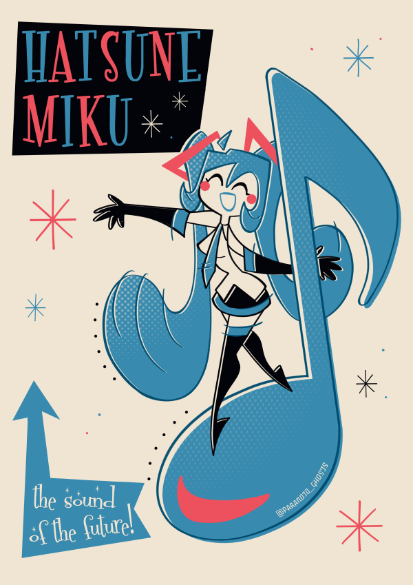 Atomic Age Miku Print