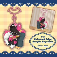 Sleeping Pei │ Colored Edge Acrylic Keychains