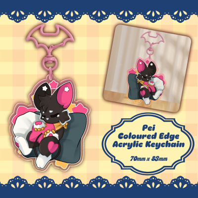 Sleeping Pei │ Colored Edge Acrylic Keychains