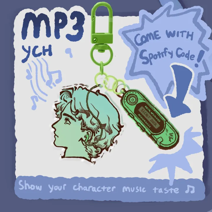 2 Piece Keychains - MP3 YCH