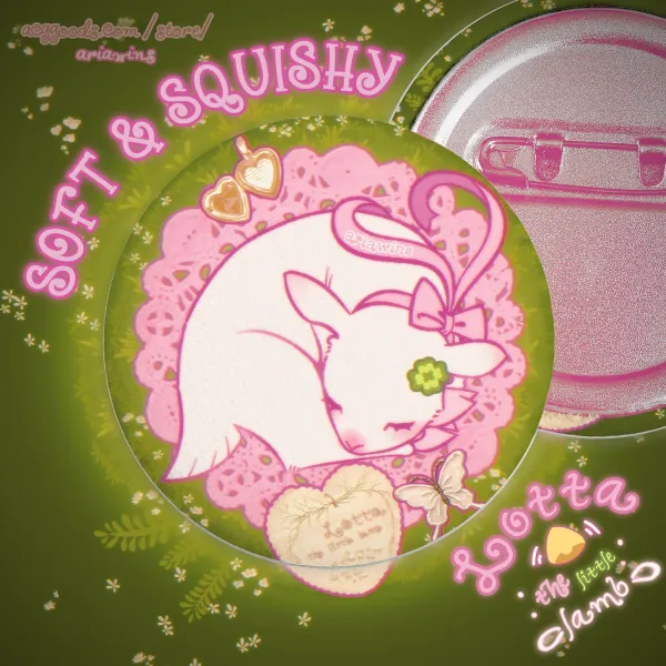 Plushy Badge 🎀 Lotta the little lamb 🍀