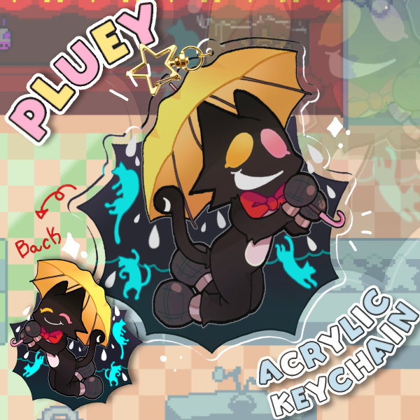 "Pluey" (Deltarune) Acrylic Keychain