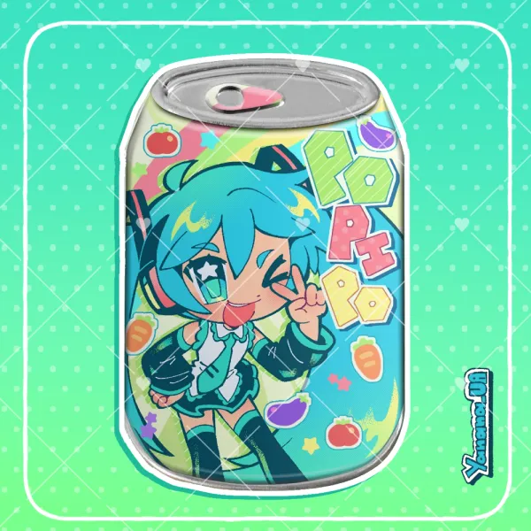 Miku - Can Shape Metal Badge