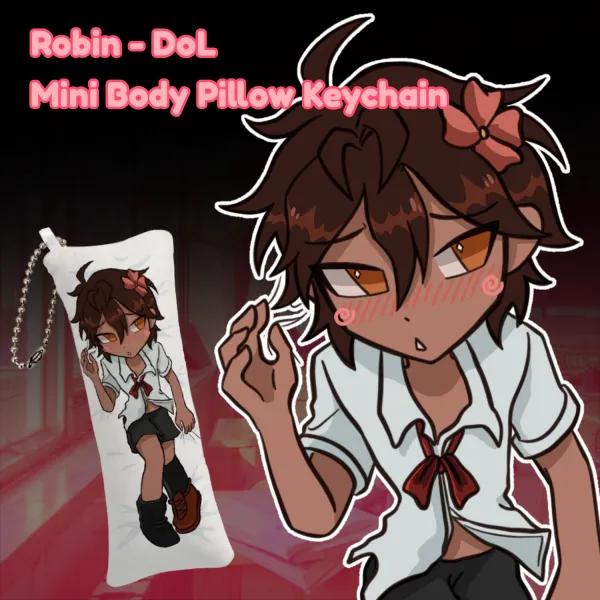 Robin - DoL (Degrees of Lewdity) Mini Body Pillow Keychain