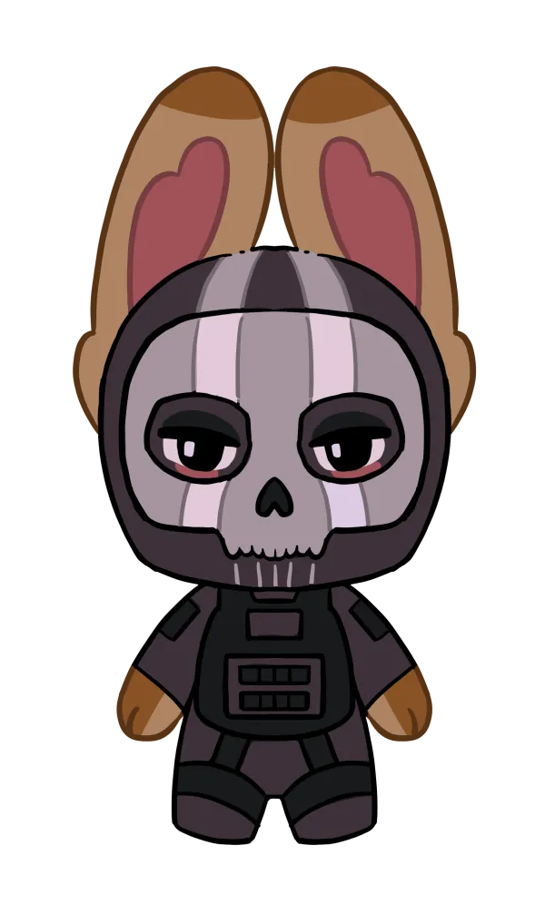 Bunny Ghost  Shaped Plushie