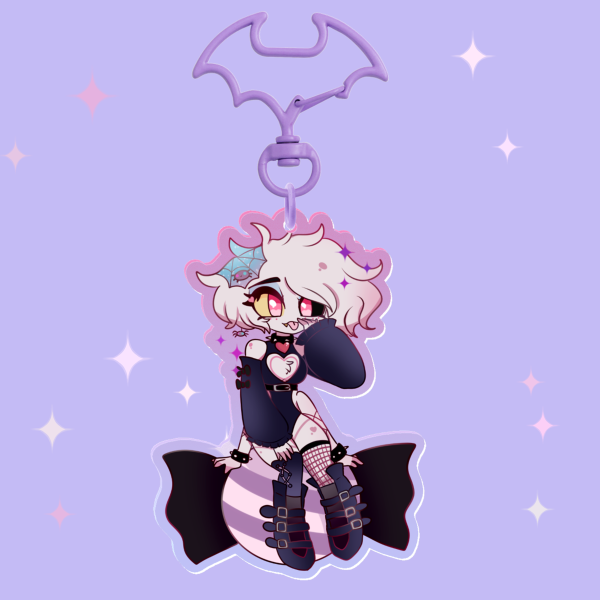 Coffin Angel Dust || Hazbin Hotel keychain