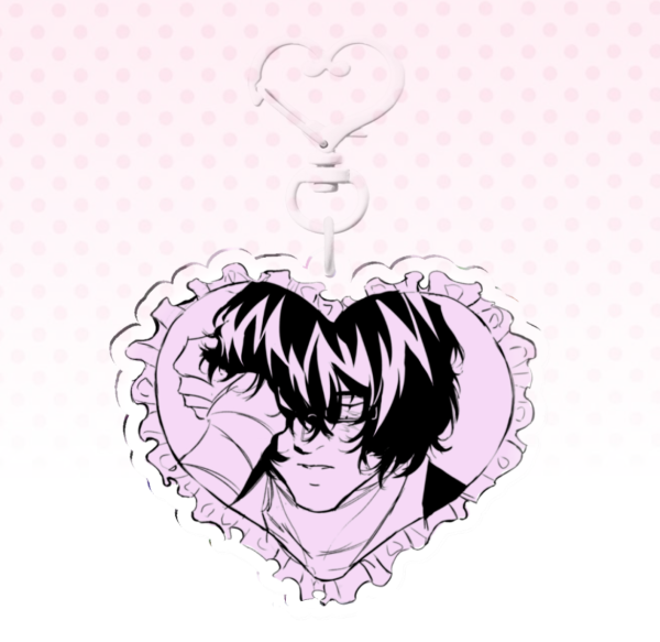 Dazai Ruffle heart Keychain (AU)