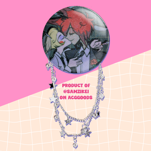 Radioapple Wedding Round Badge With Chains