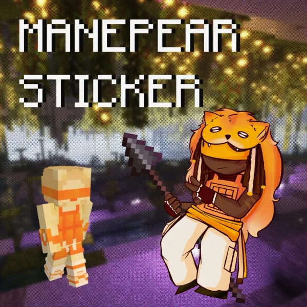 Manepear Sticker