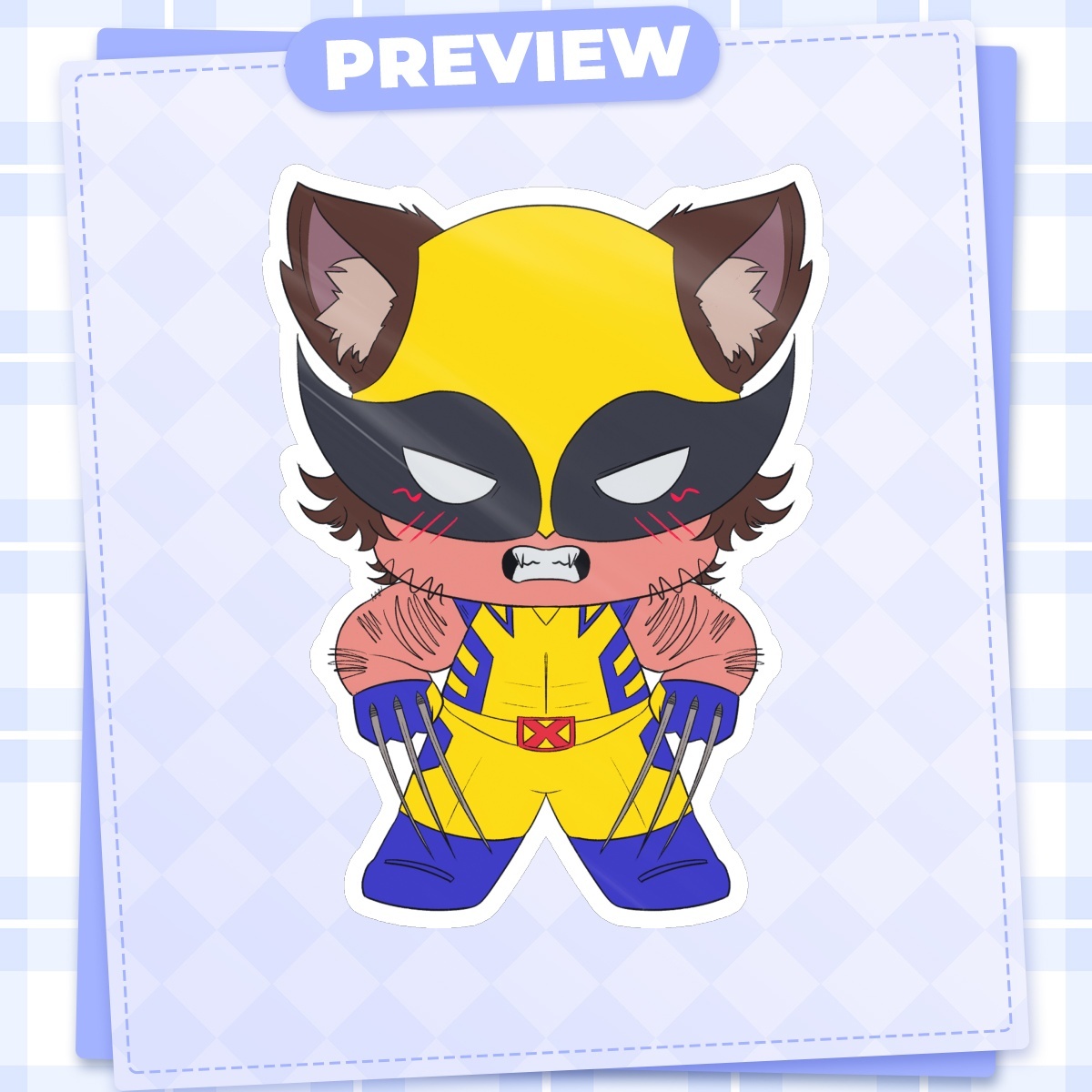 Kitty Wolverine Sticker