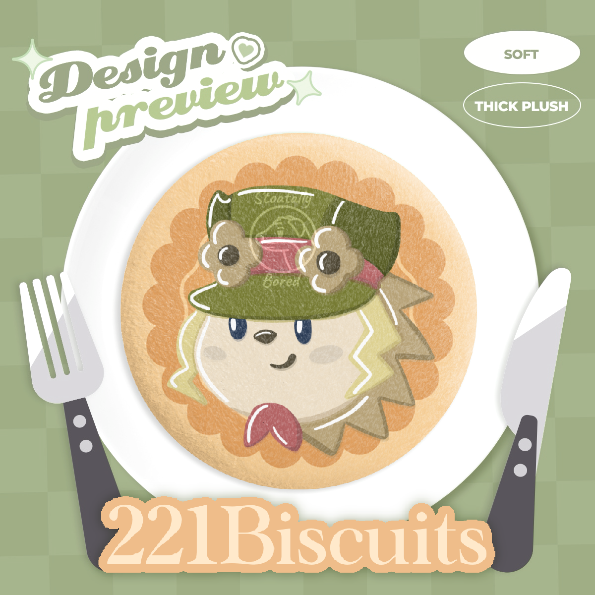 Hedgina Cookie Plush Badge - TGAA 221Biscuits