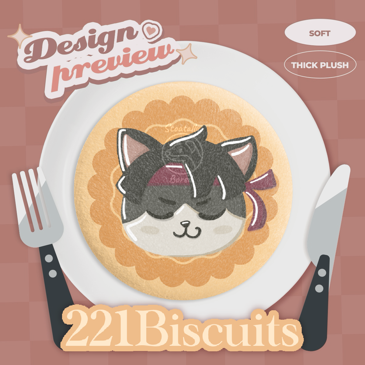 Nyasogi Cookie Plush Badge - TGAA 221Biscuits