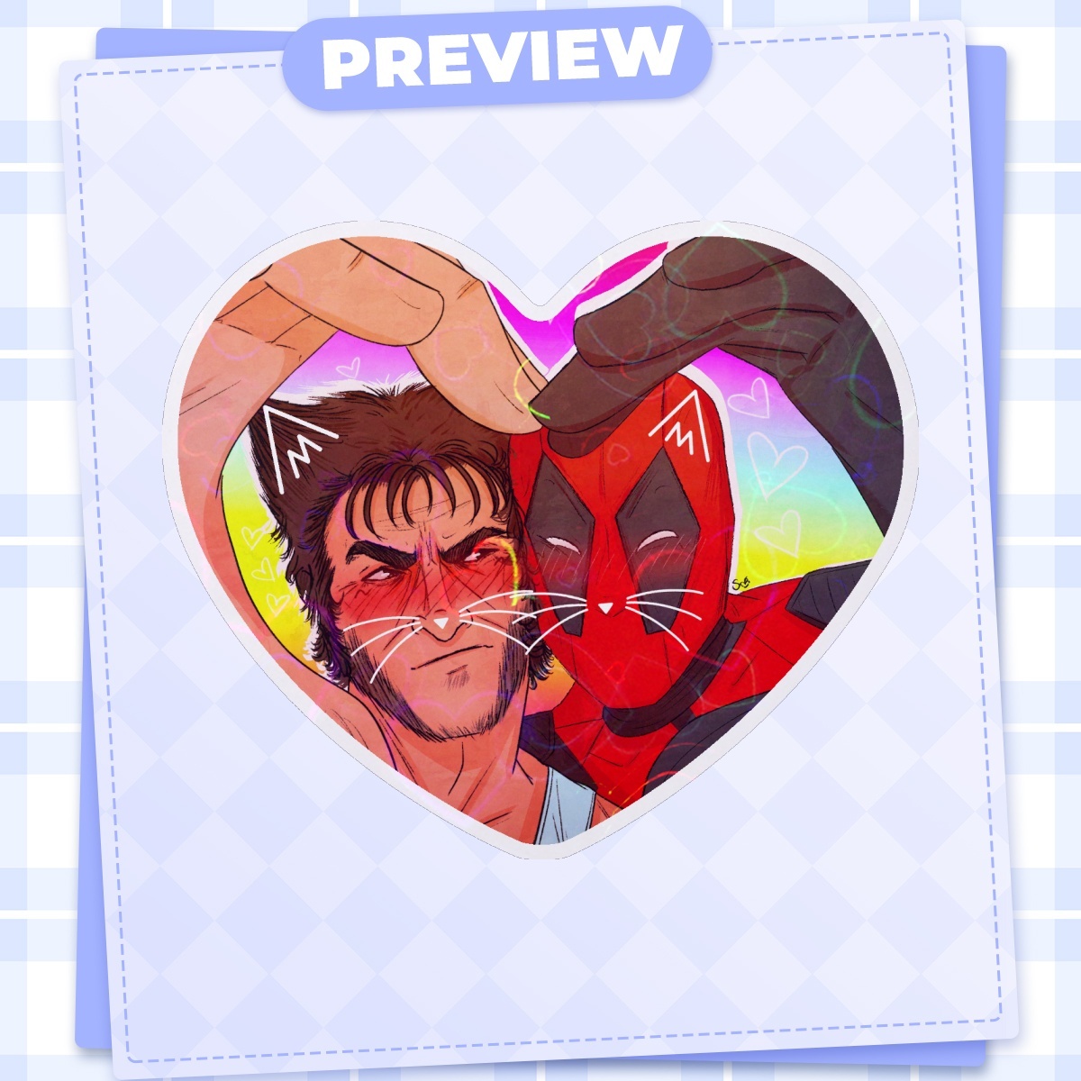 Deadpool and Wolverine Pride Sticker