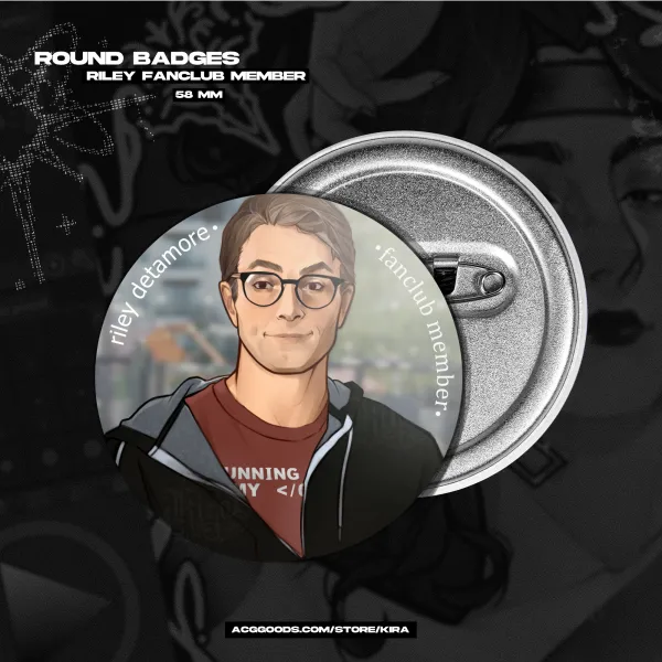 Riley Detamore ✦ Fan Badge - Round Badges (Button Pins)