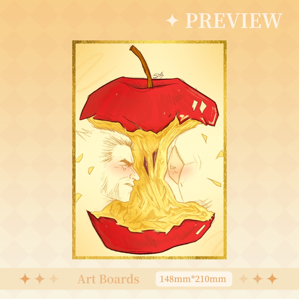 Deadpool and Wolverine Apple Print