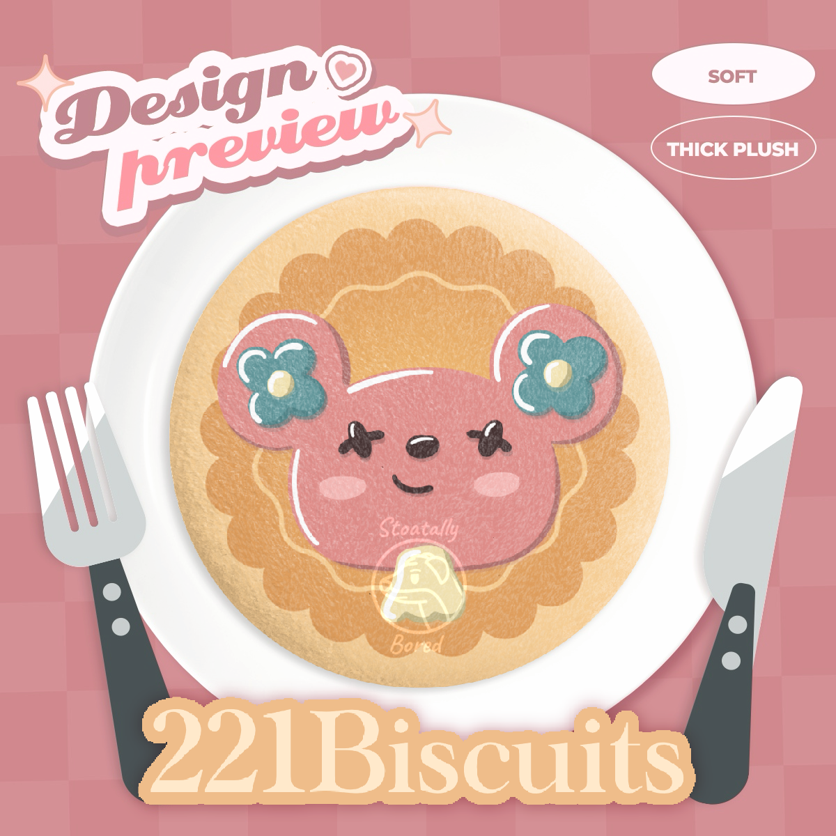 Bearis Cookie Plush Badge - TGAA 221Biscuits