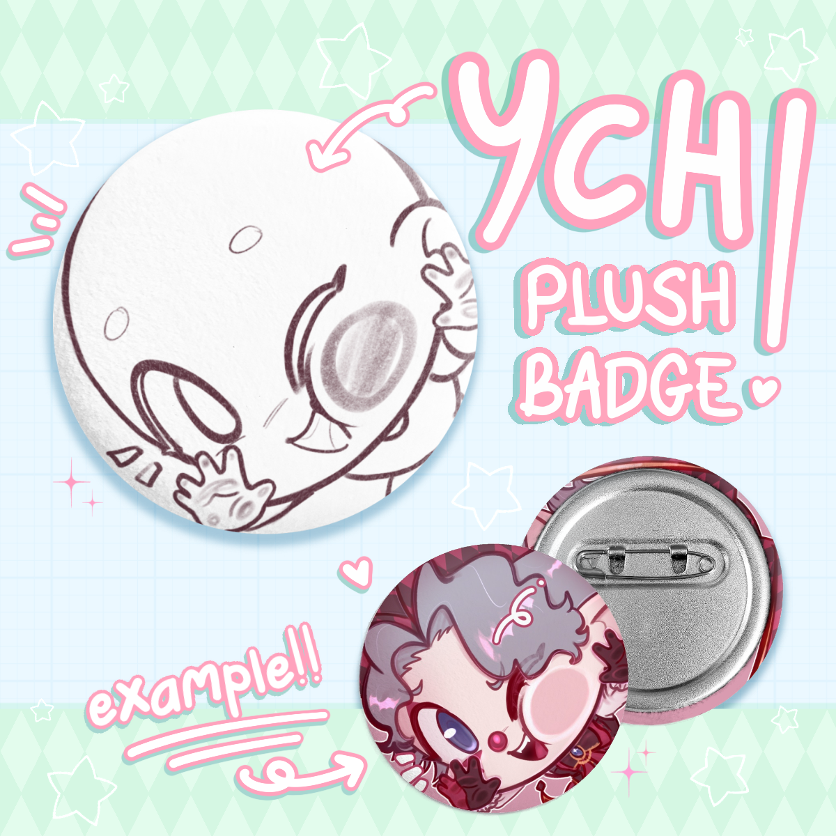 YCH Plush Badge