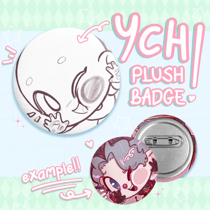 YCH Plush Badge