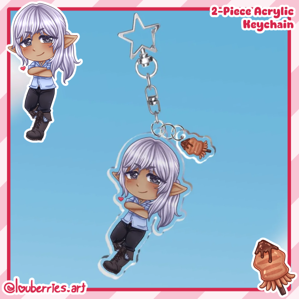 Estinien Date Acrylic 2-Piece Keychain