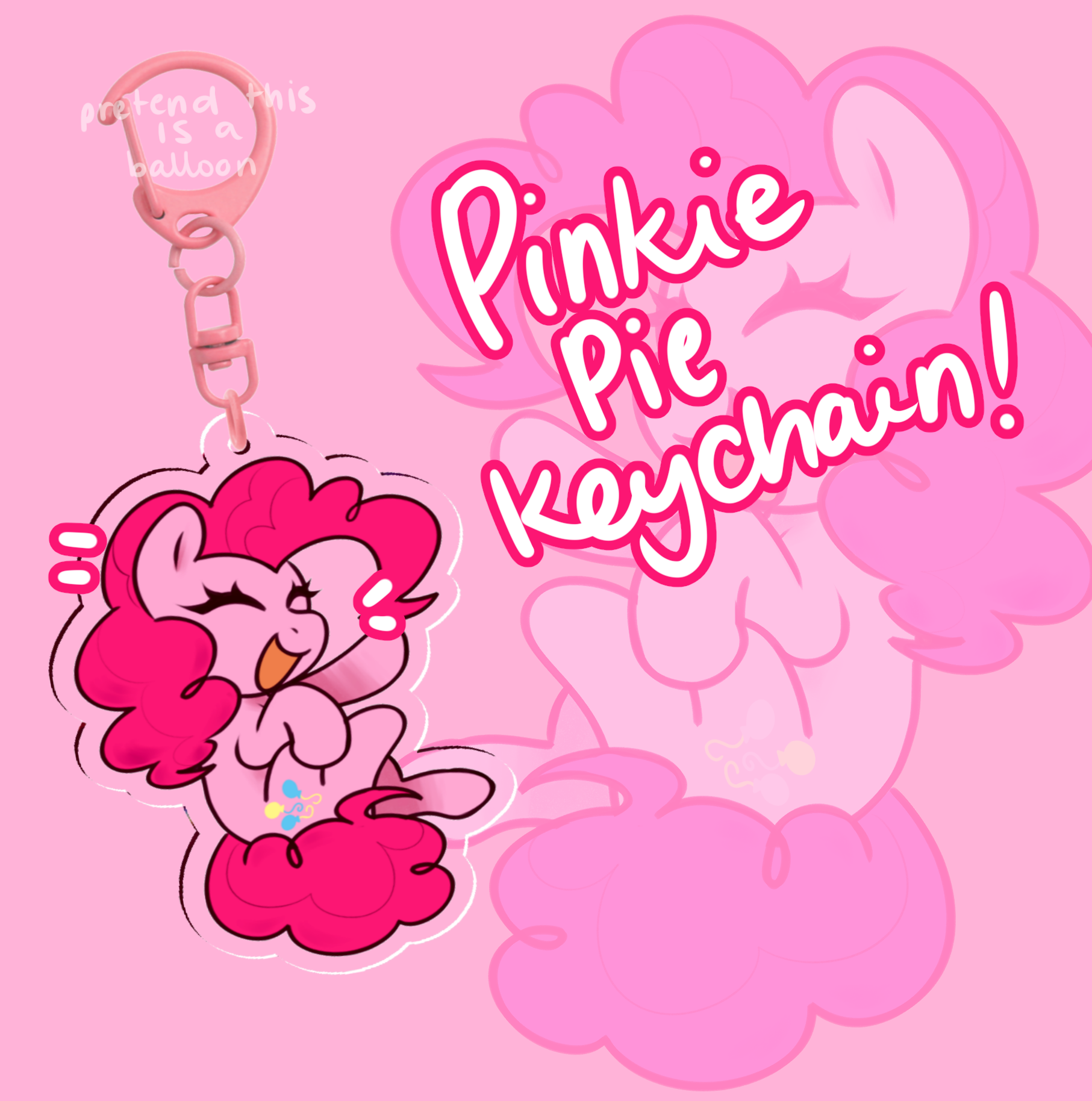 [My Little Pony] tiny pinkie pie - Clear Acrylic Keychain