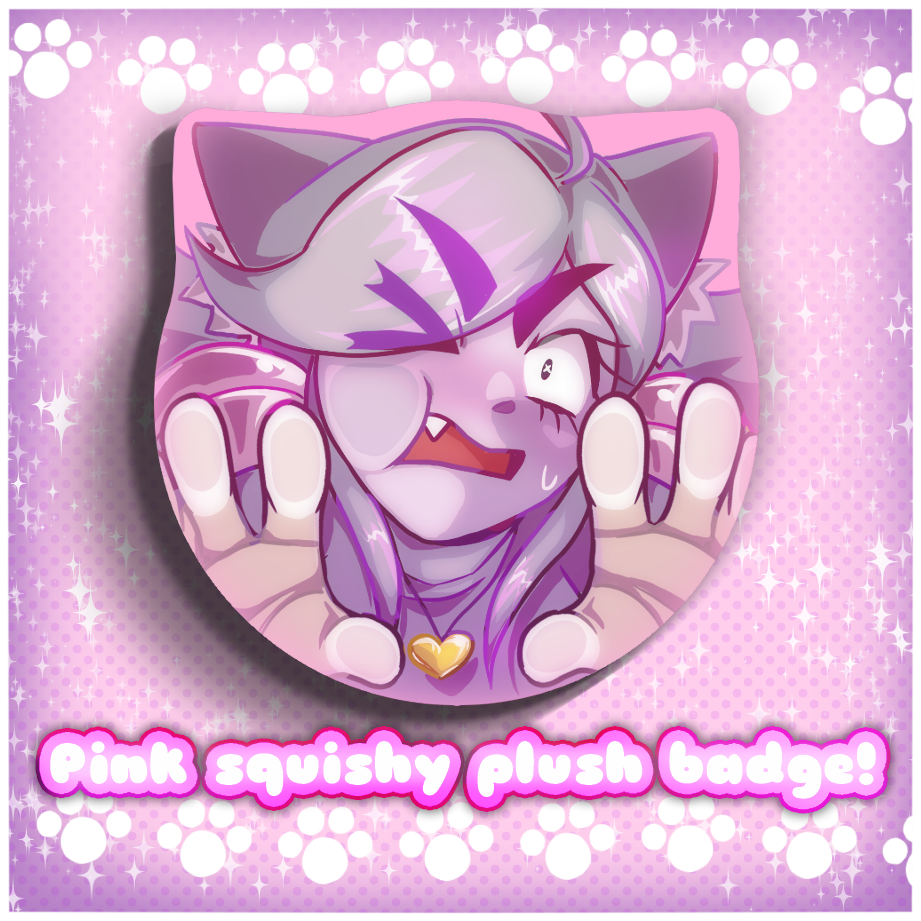 Deltarune Pink (Ghost) Plush Badge