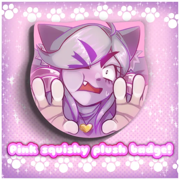 Deltarune Pink (Ghost) Plush Badge