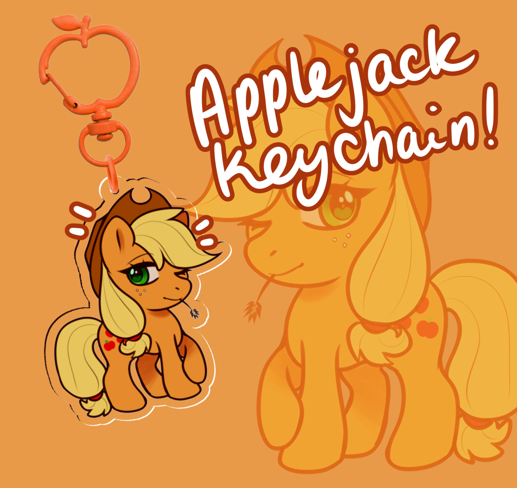 [My Little Pony] tiny applejack - Clear Acrylic Keychain