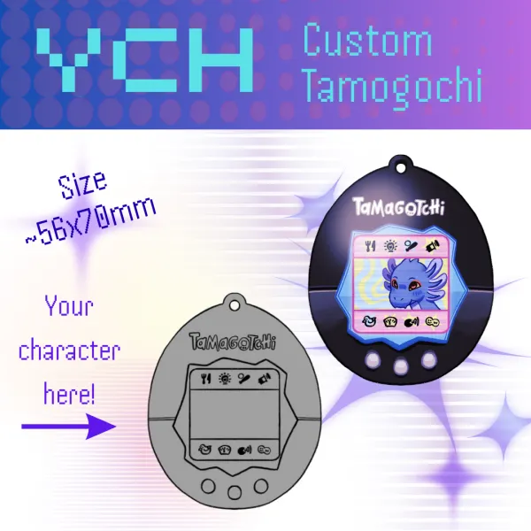 YCH | Custom Tamagochi Keychain