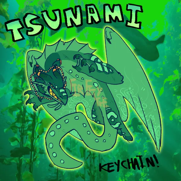 Tsunami Wings Of Fire Acrylic Keychain