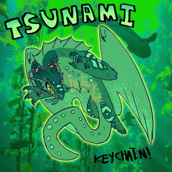 Tsunami Wings Of Fire Acrylic Keychain