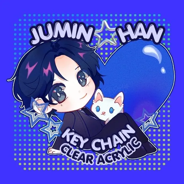 Glitter Acrylic Keychains|JUMIN FANART