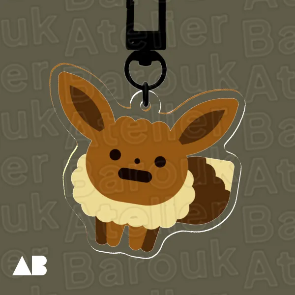 Poke 😐 "Eevee" Acrylic keychain