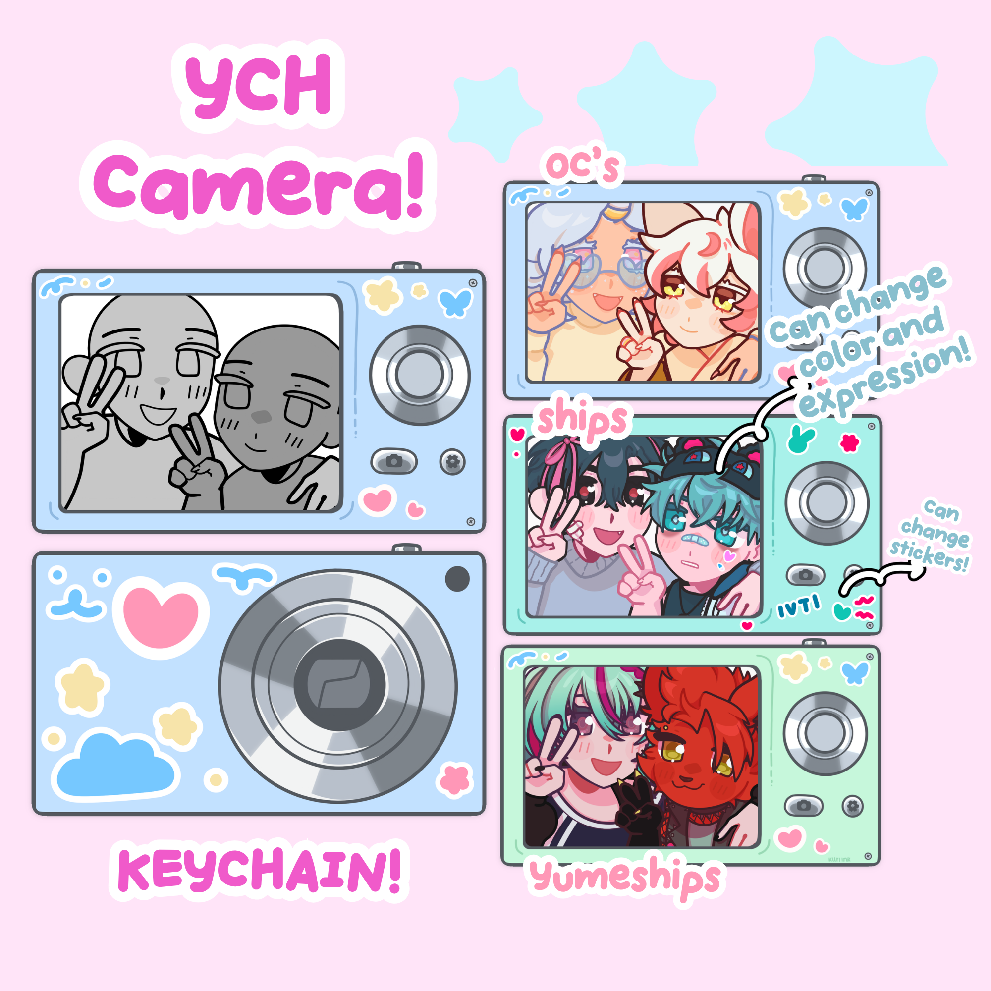 YCH Camera Acrylic Keychain