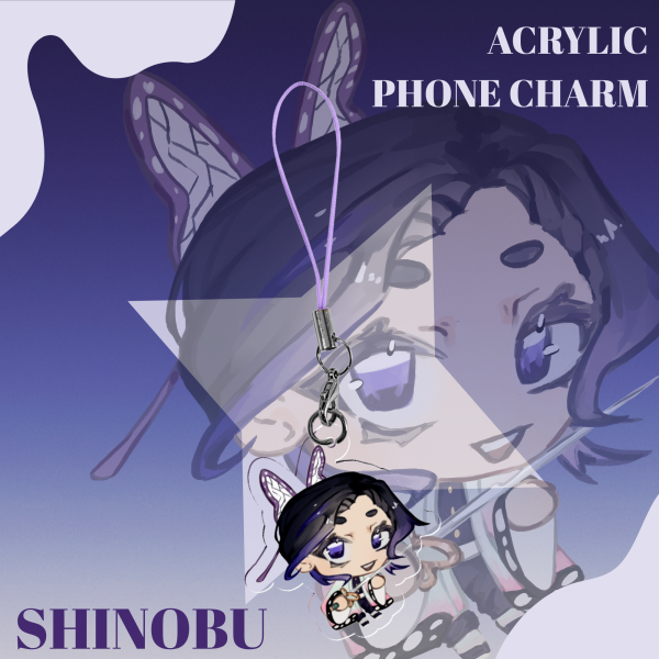 Chibi Kocho Shinobu Phone Charm • Demon Slayer
