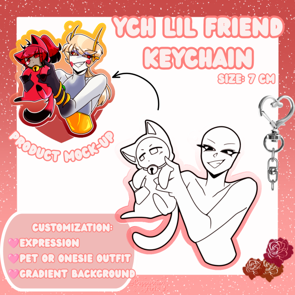 YCH Lil friend || Keychain || YCH MERCH