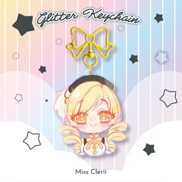 Tomoe Mami - Full Bleed Glitter Acrylic Keychains