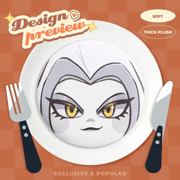 Hazbin hotel Lute Plush Badge - Button pin