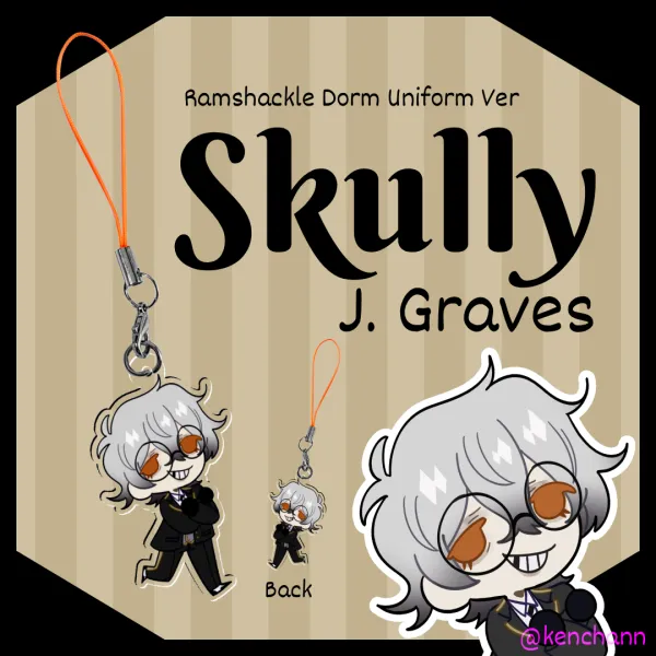 Skully Ramshackle Uniform Clear Acrylic Keychains