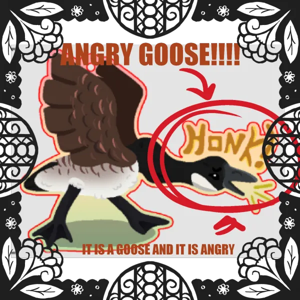 Angry Goose! Acrylic Keychain