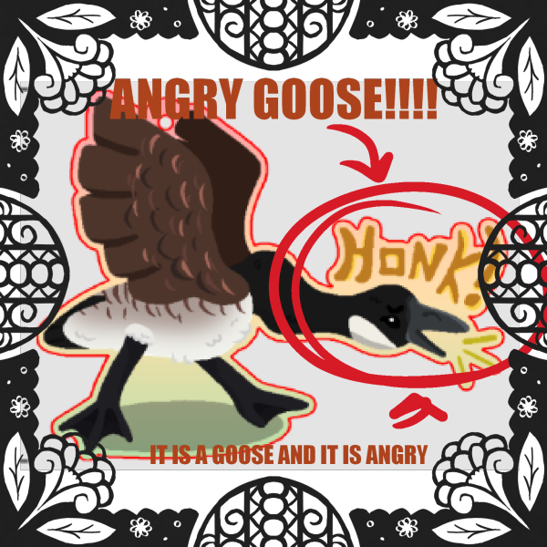 Angry Goose! Acrylic Keychain