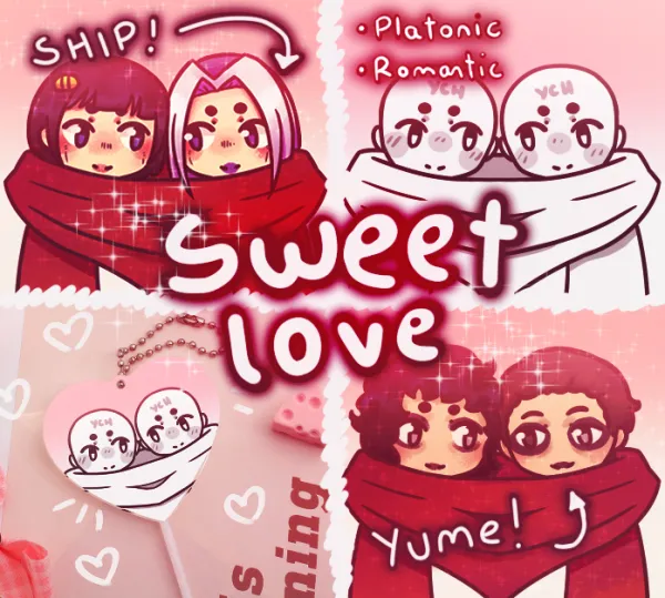 Sweet Love YCH - Heart Lollipop Keychain
