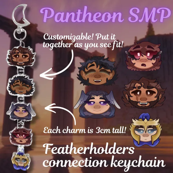 Pantheon SMP Featherholders connection keychain