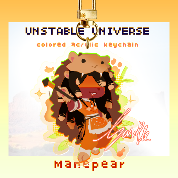 Manepear Colored Acrylic Keychain