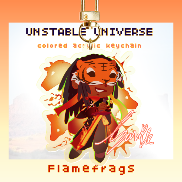 Flamefrags Colored Acrylic Keychain