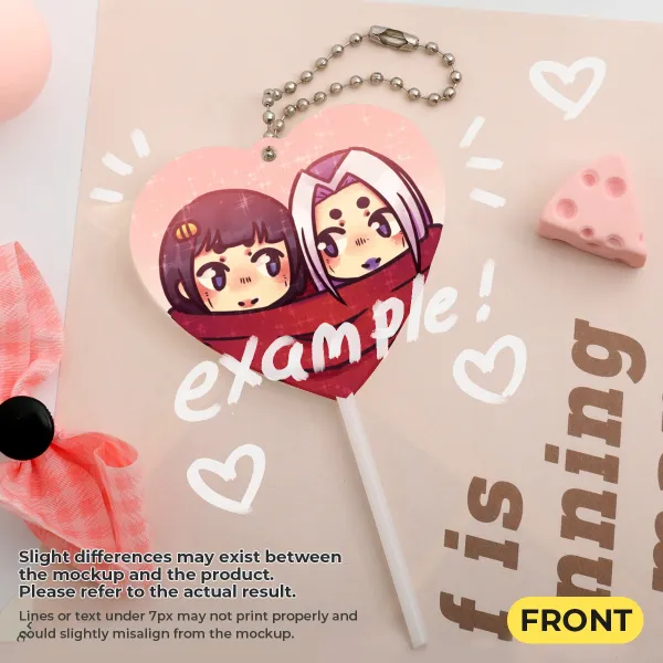Bruno x Abbachio - Sweet love Heart Lollipop Keychain