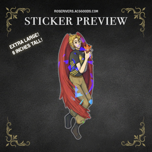 Hawks - Giant Holo Sticker