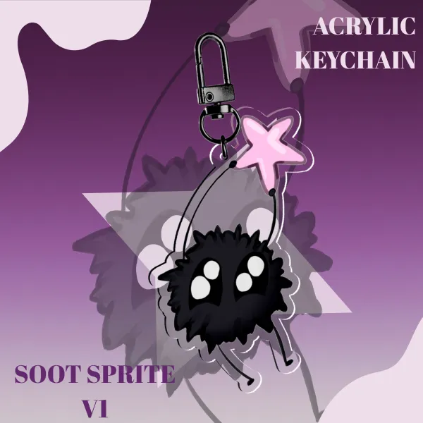 Soot Sprite V1 Acrylic Keychain • Spirited Away