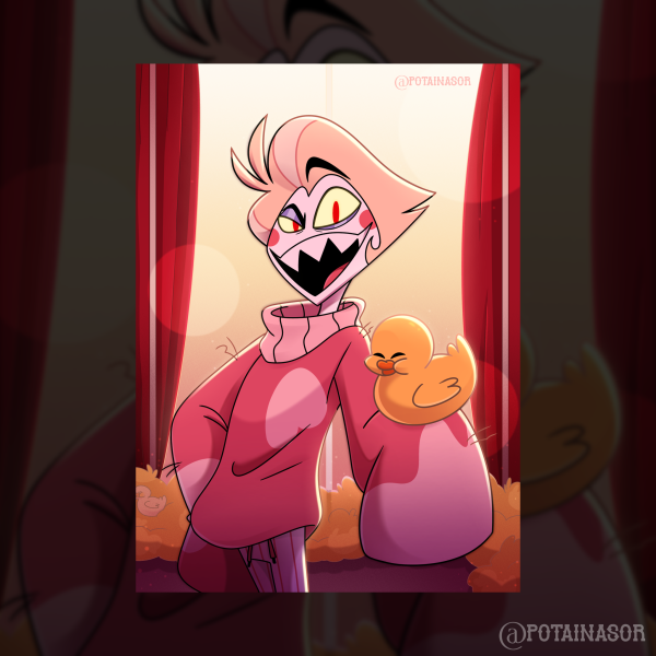 Lucifer pink sweater ππ©· Inferno fest 2026 exclusive Print | Hazbin Hotel s2| Potainasor