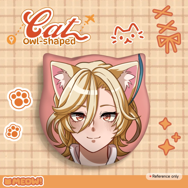 Kaveh Genshin Impact Cat Shape Holographic Badge